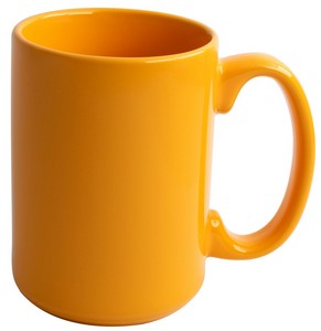 Jumbo 15oz mustard ceramic mug - Etched