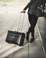 Bugatti Warren Leather Business Case on Wheels