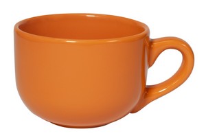 Churchill Latte 16oz orange ceramic mug - Etched