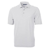 Cutter & Buck Virtue Eco Pique Stripe Recycled Mens Big and Tall Polo
