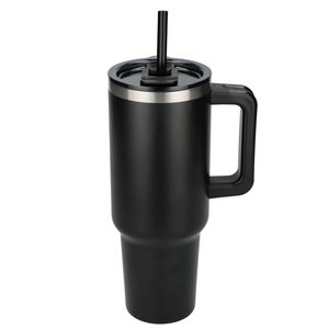 Pinnacle 40 oz Vacuum Insulated Eco-Friendly Travel Tumbler With Straw