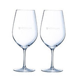 ~ Domain Bordeaux 26oz Chef & Sommelier crystalline wine glass Set of 2 in Raven gift box -Etched