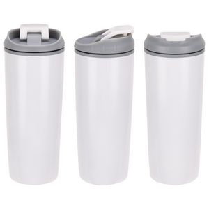 Olympia 17 oz Stainless Steel/Polypropylene Tumbler with Flip Top Lid