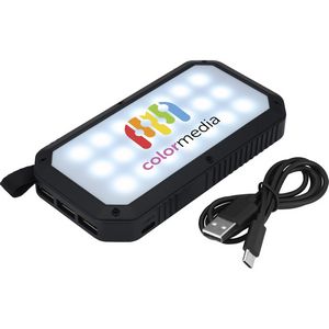 Trio Port Solar Charge LED Power Bank 8,000 mAh