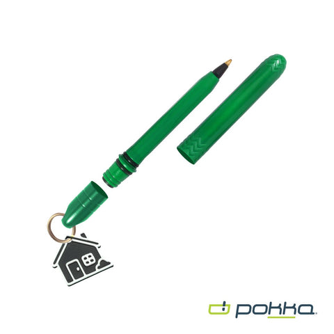 Pokka? Pocket Pen w/Dock & Gold Keyring & Charm
