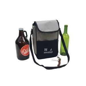 2-Bottle Wine/Growler Cooler with Corkscrew- CLOSE OUT