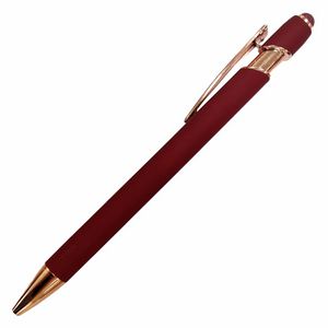 ELORA Stylish comfort aluminum rubberized plunger action pen