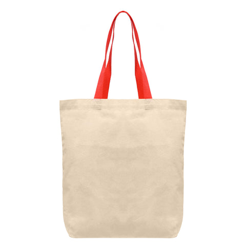 Tonga - 5 oz Natural Cotton Tote w/ Color Straps