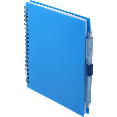 5.5'' x 7'' FSC® Recycled Spiral Notebook w/ rPET Pen