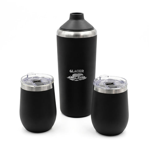 Glacier Stainless Steel Wine Chiller And Tumbler Set