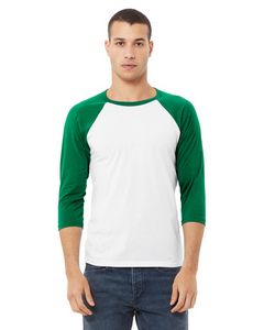 BELLA+CANVAS Unisex Three-Quarter Sleeve Baseball T-Shirt