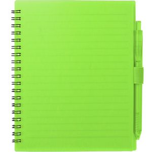 5.5'' x 7'' FSC® Recycled Spiral Notebook w/ RPET Pen