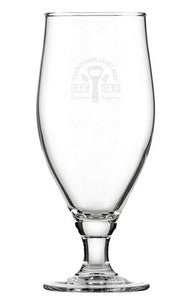 Cervoise 16.75oz footed glass - Etched