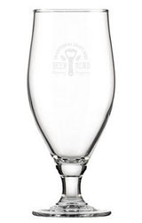 Cervoise 16.75oz footed glass - Etched