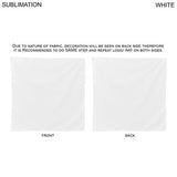 Colored Sublimated Bandana, 22x22, Sublimated Edge to Edge 1 side