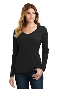 Port & Company® Ladies' Long Sleeve Fan Favorite™ V-Neck Tee