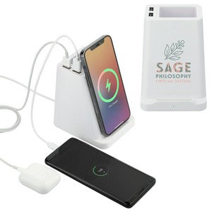 Wireless Charging Pen Holder w/ Dual Outputs
