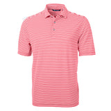 Cutter & Buck Virtue Eco Pique Stripe Recycled Mens Big and Tall Polo