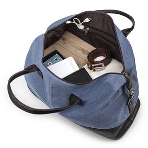 000872 Bugatti Colombian Leather Duffle Bag with multiple pockets