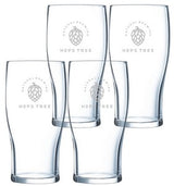 ~ Tulip pilsner 20oz clear glass Set of 4 in Sable gift box