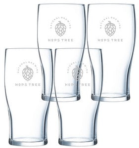 ~ Tulip pilsner 20oz clear glass Set of 4 in Sable gift box