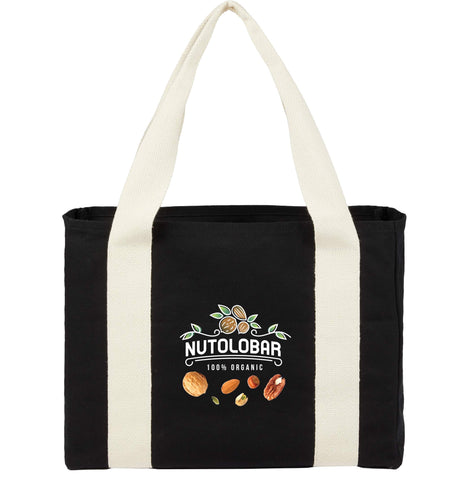 Black Cotton Tote w/ Cotton Handles
