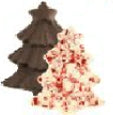 1 ½ Oz. Peppermint Bark Individually Wrapped Shape Candy
