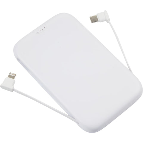 UL Listed 5000 20W Power Bank with Integrated Cabl