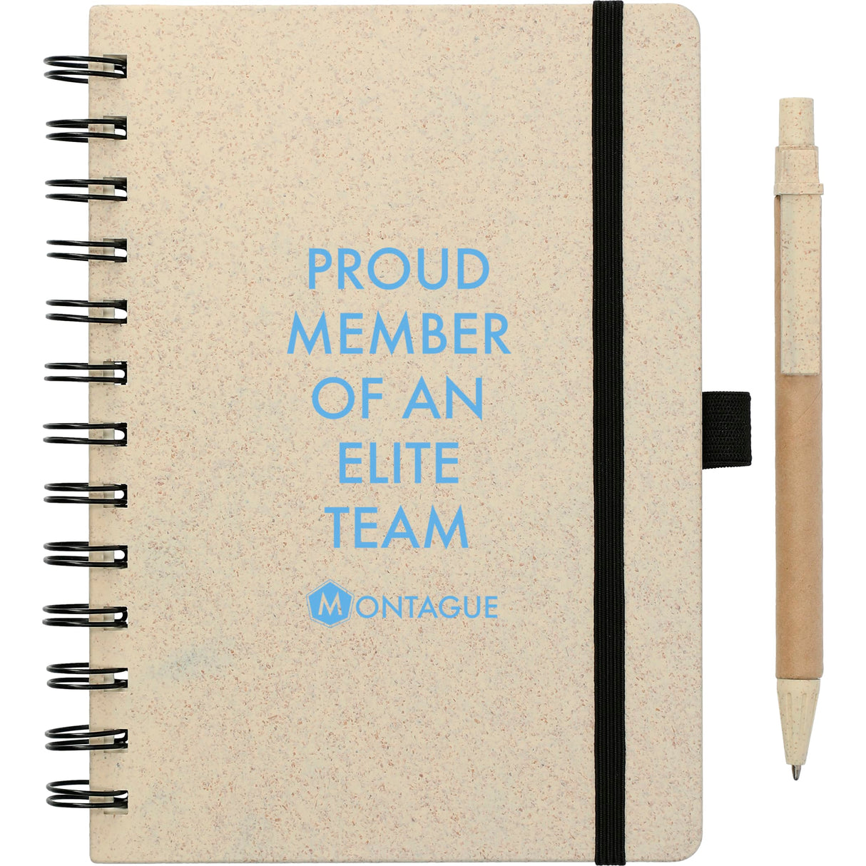 5'' x 7'' FSC® Mix Wheat Straw Notebook with Pen