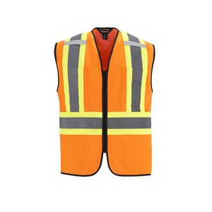 000948 Scout Adult Tricot Hi-Vis Zipper Front Vest