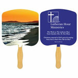 Religious Hand Fan/ Shoreline at Sunset