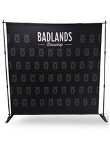 72 Hr Fast Ship - Tradeshow Booth Package, 8' Expanding Display and 6' Sublimated PREMIUM Tablecloth