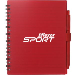 5.5'' x 7'' FSC® Recycled Spiral Notebook w/ RPET Pen