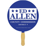Round Glued Hand Fan (1 Side/ 1 imprint color)