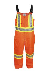 Quilted Comfort Orange Bib Rain Pants