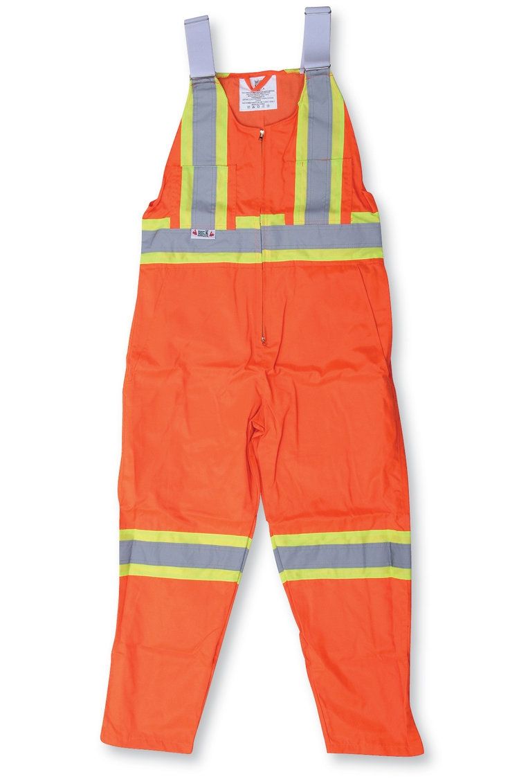Poly/Cotton Orange Traffic Safety Overalls