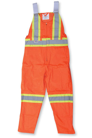 Poly/Cotton Orange Traffic Safety Overalls