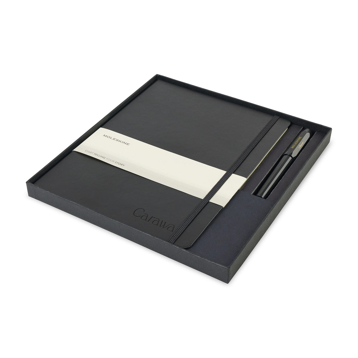Moleskine X-Large Notebook and Kaweco Pen Gift Set - Black