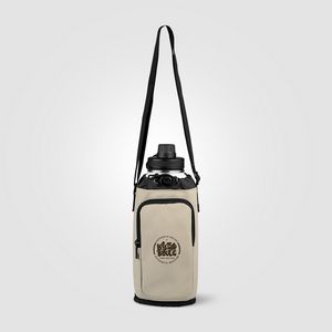 Flen Recycled PU Zipper Pocket Bottle Bag - 60 oz - Heat Transfer