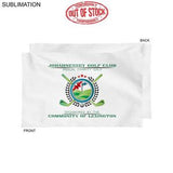 Plush and Soft White Velour Terry Cotton Blend Sport, Sweat Towel, 12x18, Sublimated Full color logo