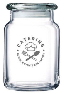 ~Candy Jar 26oz with lid clear glass