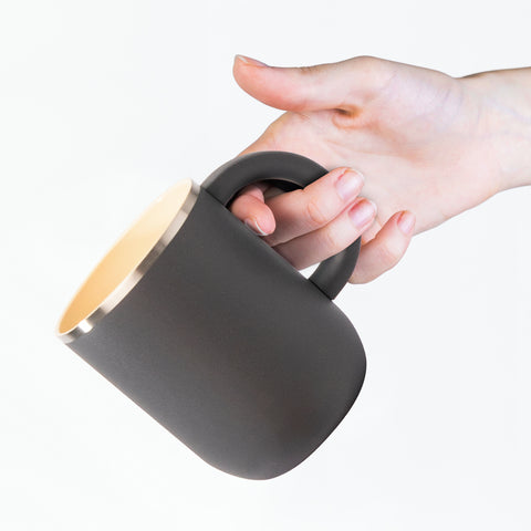 12 oz Insulated Mug with Ceramic Coated Interior - Asobu Happy Hats Beanie