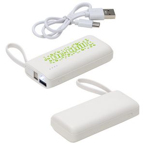Chancellor 5000mAh Power Bank with USB-C Built-in Cable