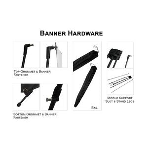 72 Hr Fast Ship - Tradeshow Package, Banner with X-Stand + Sublimated Tablerunner, Easy to setup