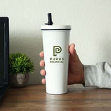 Kemble Stainless Steel Straw Tumbler 750 Ml. (25 Fl. Oz.)