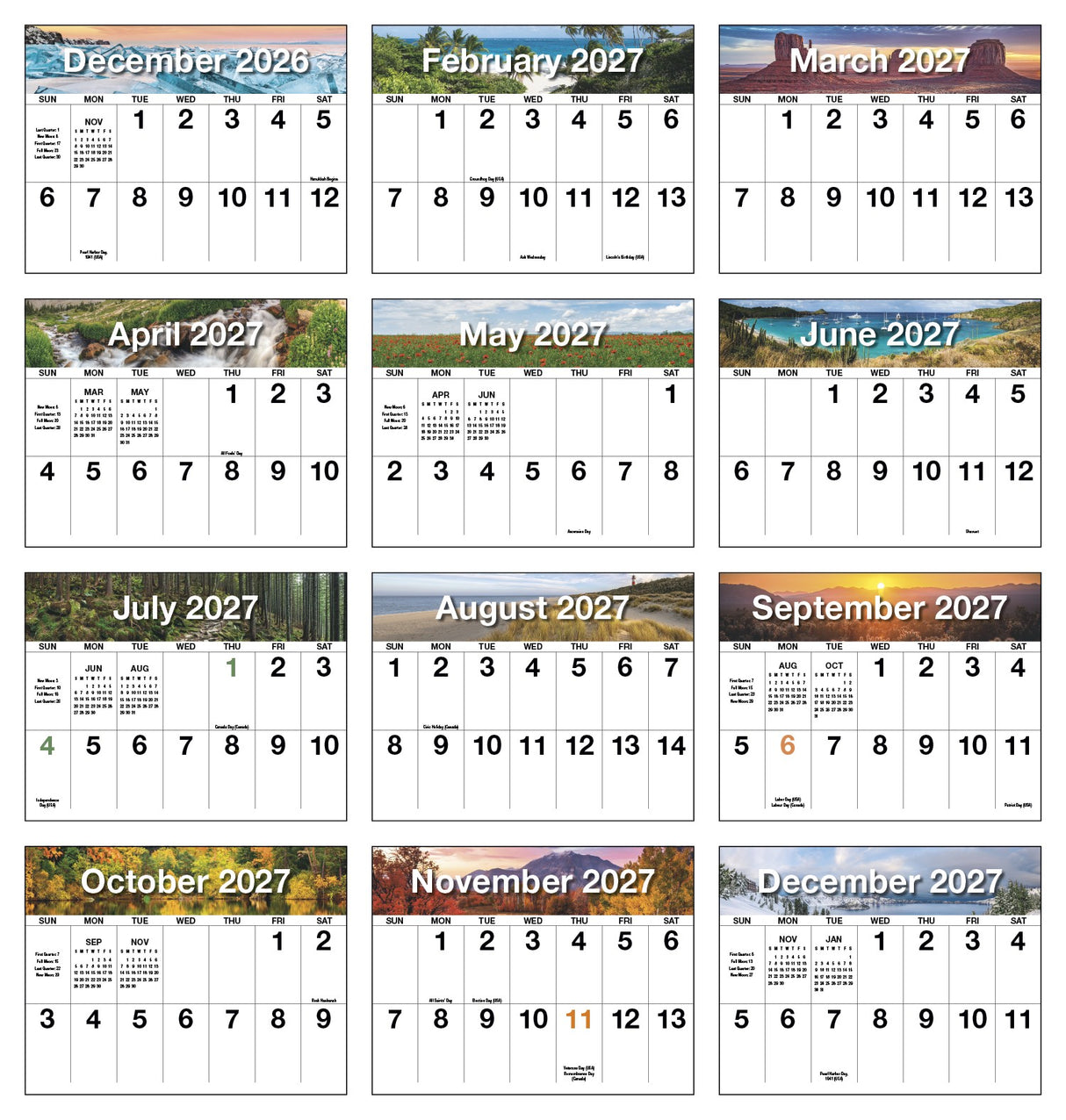 HotLine Products Big Numbers Appointment Calendar - Stapled month image