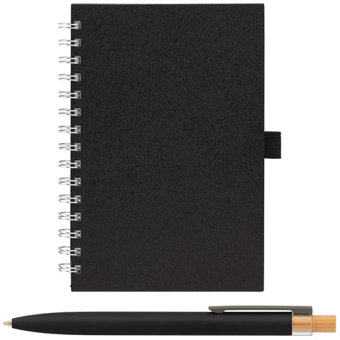 Terra Recycled Milk Carton Hard Cover Spiral A5 Notebook & Reborn Pen Set