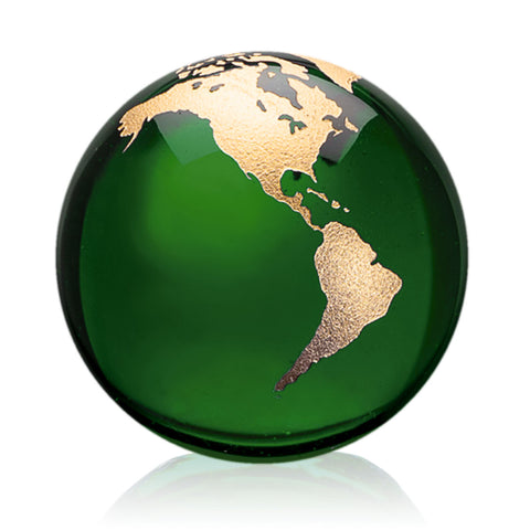 Globe Paperweight - Green