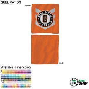 72 Hr Fast Ship - Colored Microfiber Dri-Lite Terry Skate, Cooling, Rally Towel, 10x10, Sublimated