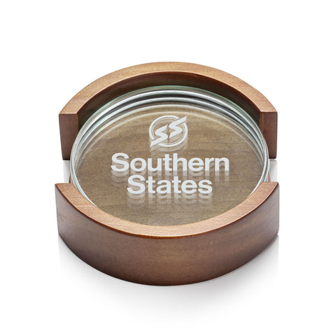 Round Coaster on Colfax Base - Set of 4